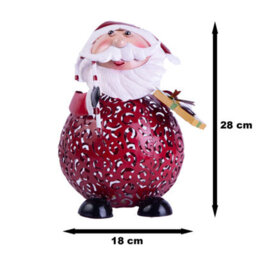 Christmas Garden Metal Ornament Silhouette Led Santa Light Xmas Decoration 30Cm - thumbnail 2