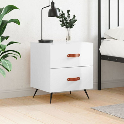 Berkfield Bedside Cabinet High Gloss White 40X35X47.5 Cm Engineered Wood - image 1