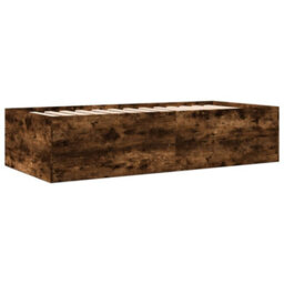 Berkfield Daybed With Drawers Without Mattress Smoked Oak 90X190 Cm Single - thumbnail 6