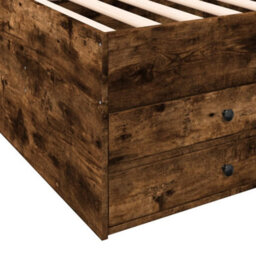 Berkfield Daybed With Drawers Without Mattress Smoked Oak 90X190 Cm Single - thumbnail 8