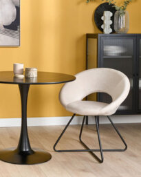 Beliani Dining Chair Rachel Velvet Off-White - thumbnail 2