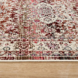 Xample Concept Looms Vintage Kashan Red Rug, 160 X 230 Cm Traditional Persian Style, 100% Polypropylene Low Pile 4mm Durable Area Rug - thumbnail 4