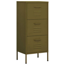 Vidaxl Storage Cabinet Olive Green 42.5X35X101.5 Cm Steel - thumbnail 2