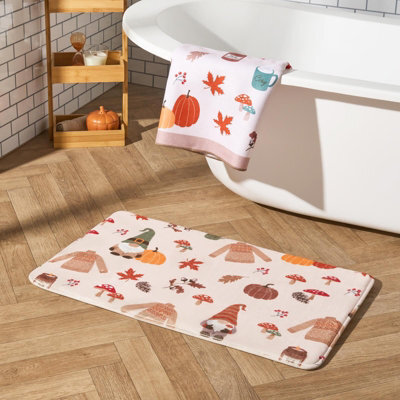 OHS Autumnal Gonk Bath Mats Non-Slip Shower Rug - image 1