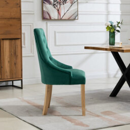 Ravenna Velvet Dining Chairs - Set Of 2 - Green - thumbnail 4