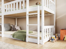 Flair Bea Triple High Wooden Bunk Bed - White - thumbnail 4
