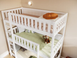 Flair Bea Triple High Wooden Bunk Bed - White - thumbnail 5