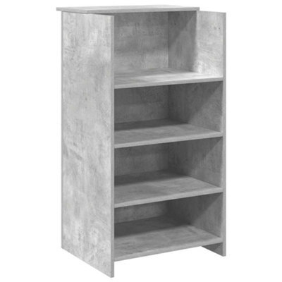 Berkfield Durable Reception Desk Concrete Grey 55X50X103.5 Cm Engineered Wood - image 1