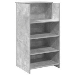 Berkfield Durable Reception Desk Concrete Grey 55X50X103.5 Cm Engineered Wood - thumbnail 1