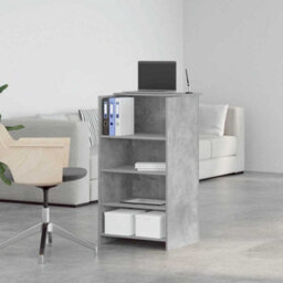 Berkfield Durable Reception Desk Concrete Grey 55X50X103.5 Cm Engineered Wood - thumbnail 4