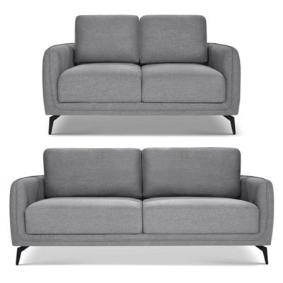 Bravich Brixton 2 & 3 Seater Sofa Set - Modern Fabric Sofa Suite With Steel Legs - image 1