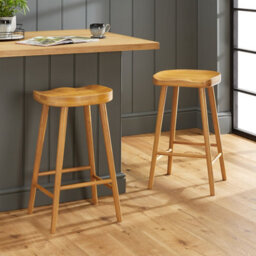 The Furniture Market Shaker Style Saddle Seat Counter Stool Ergonomic Contoured Seat Solid Wood No Assembly Required Kitchen Island Height Stool - thumbnail 5