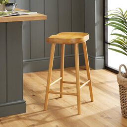 The Furniture Market Shaker Style Saddle Seat Counter Stool Ergonomic Contoured Seat Solid Wood No Assembly Required Kitchen Island Height Stool - thumbnail 4