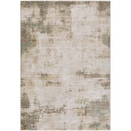 Livabliss Galey Alix Myrtle Avenue-Abstract Cream Brown Green Blue Modern Marble Fringe Living Dining Bedroom Rug 120 X 170 Cm Easy Care - thumbnail 1