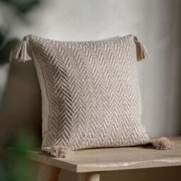Gallery™ Cream Herringbone Woven Effect Indoor Cushion, (L)45Cm X (W)45Cm - thumbnail 5