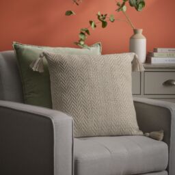 Gallery™ Cream Herringbone Woven Effect Indoor Cushion, (L)45Cm X (W)45Cm - thumbnail 6