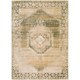 Livabliss Fifth Avenue-Vintage Green Brown Grey Traditional Boho Fringe Living Dining Bedroom Rug 200 X 275 Cm Easy Care, Non Shedding - thumbnail 2