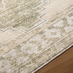 Livabliss Fifth Avenue-Vintage Green Brown Grey Traditional Boho Fringe Living Dining Bedroom Rug 200 X 275 Cm Easy Care, Non Shedding - thumbnail 3