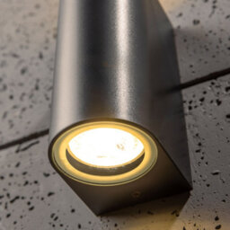 CGC Lighting Cgc Black Up And Down Gu10 Wall Light Curved Outdoor Garden Indoor Ip44 Weatherproof Polycarbonate Outside Door Patio Wall Lamp - thumbnail 4