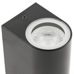 CGC Lighting Cgc Black Up And Down Gu10 Wall Light Curved Outdoor Garden Indoor Ip44 Weatherproof Polycarbonate Outside Door Patio Wall Lamp - thumbnail 6