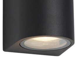 CGC Lighting Cgc Black Up And Down Gu10 Wall Light Curved Outdoor Garden Indoor Ip44 Weatherproof Polycarbonate Outside Door Patio Wall Lamp - thumbnail 7