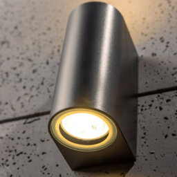 CGC Lighting Cgc Black Up And Down Gu10 Wall Light Curved Outdoor Garden Indoor Ip44 Weatherproof Polycarbonate Outside Door Patio Wall Lamp - thumbnail 3