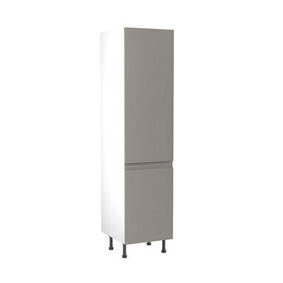 Kitchen Kit Larder Tall Unit 500mm W/ J-Pull Cabinet Door - Ultra Matt Dust Grey - image 1