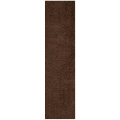 The Rugs Brown Soft Plain Design Fluffy Shaggy Rugs And Runners High Pile Living Room Kitchen Hallway 380 - image 1