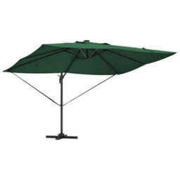 Berkfield Cantilever Roma Parasol With Leds Green 352X251X265 Cm Aluminium - thumbnail 4