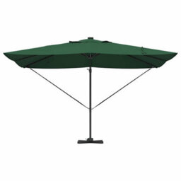 Berkfield Cantilever Roma Parasol With Leds Green 352X251X265 Cm Aluminium - thumbnail 5