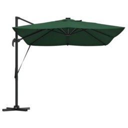 Berkfield Cantilever Roma Parasol With Leds Green 352X251X265 Cm Aluminium - thumbnail 6