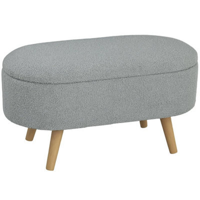 Ottoman Storage Bench For Hallway, Living Room, Charcoal Grey - image 1