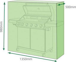 Netagon Home Garden Water Resistant Outdoor 6 Burner Bbq Barbeque Green Cover Protector - thumbnail 2