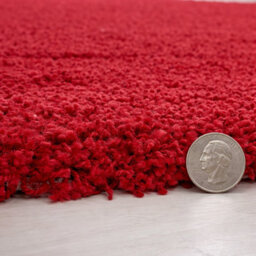 Uetian Red Shaggy Rug Luxury Soft Pile Area Rug For Bedroom Lounge Home Decor (120 X 170 Cm) - thumbnail 5