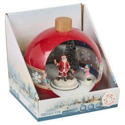 Urbn-Living Illuminated Led Light Up Snowball Santa Christmas Winter Scene Display Decor - thumbnail 3