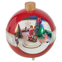 Urbn-Living Illuminated Led Light Up Snowball Santa Christmas Winter Scene Display Decor - thumbnail 2