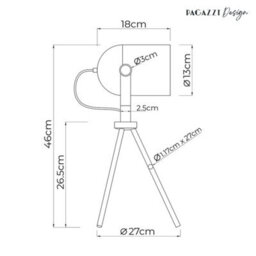 Pagazzi Lighting Pagazzi Noelle Strap Black Tripod Floor Lamp - thumbnail 5