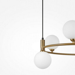 Luminosa Lighting Luminosa Maytoni Ring Modern 6 Light Globe Pendant Ceiling Light Brass G9 - thumbnail 4