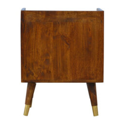 Artisan Furniture Solid Wood Manila Gold One Drawer Bedside - thumbnail 8