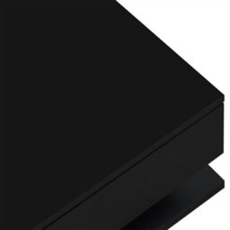 Abrihome Coffee Table, High-Gloss Black, Side Tables, Coffee Tables With Glass And Led, Black - thumbnail 4