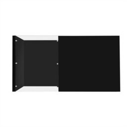 Abrihome Coffee Table, High-Gloss Black, Side Tables, Coffee Tables With Glass And Led, Black - thumbnail 6
