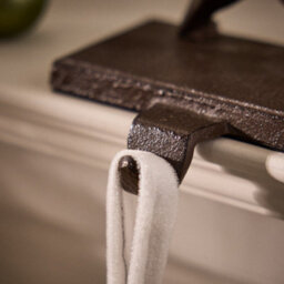 Dibor Antique Brown Star Decorative Stocking Hook Fireplace Stocking Holder Christmas Stocking Holder - thumbnail 6