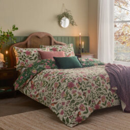 Wylder Nature Beatrice Reversible Floral Duvet Cover Set, King, Multicolour