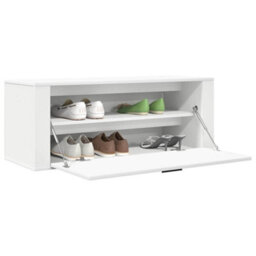 Vidaxl Wall Shoe Cabinet White 100X35X38 Cm Engineered Wood - thumbnail 4
