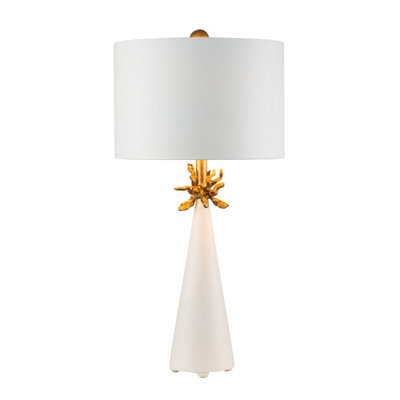 Luminosa Lighting Elstead Neo 1 Light Table Lamp White, E27 - image 1