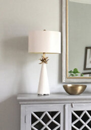 Luminosa Lighting Elstead Neo 1 Light Table Lamp White, E27 - thumbnail 2