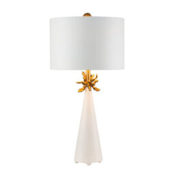 Luminosa Lighting Elstead Neo 1 Light Table Lamp White, E27 - thumbnail 1