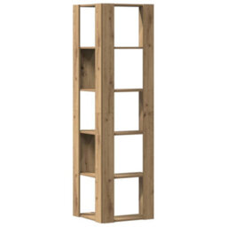 Vidaxl Corner Bookcase 5-Tier Artisian Oak 50X50X179 Cm Engineered Wood - thumbnail 6