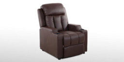 More4Homes Studio Leather Recliner W Drink Holders Armchair Sofa Chair Cinema Gaming (Brown) - thumbnail 2