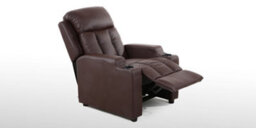 More4Homes Studio Leather Recliner W Drink Holders Armchair Sofa Chair Cinema Gaming (Brown) - thumbnail 3